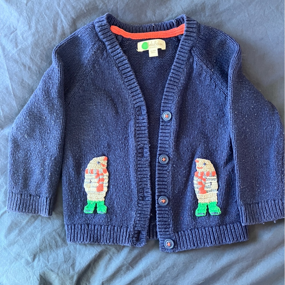 Baby Boden Blue Cardigan - Size 12-18 months - Picture 7 of 8